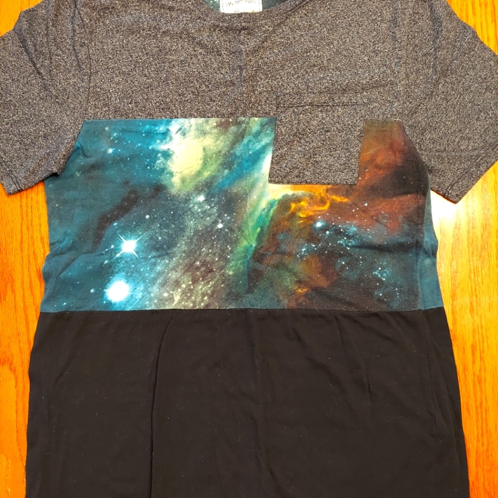 On the Byas galaxy shirt size Medium